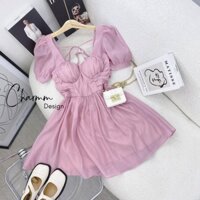 Váy đầm ngắn hồng có cụp ngực siêu sexy, dễ thương Charmm Design