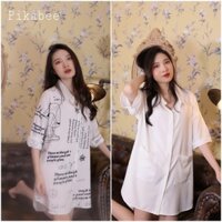 Váy Đầm Ngủ Sơ Mi Rộng Oversize