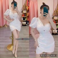 Váy đầm nữ body cúp ngực lệch vai (có mút) kiểu dáng trẻ trung sang chảnh vip 79