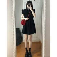 Váy đầm nữ đi chơi , đi tiệc đám cưới nhẹ nhàng phong cách Hàn Quốc [ CÁNH KHUY ĐEN ]