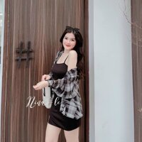 Váy đầm nữ 🌟FREESHIP🌟 Set đầm body kèm áo khoác voan xinh xắn