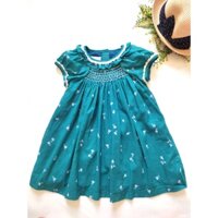 Váy đầm smock xanh mỏ vịt cho bé gái