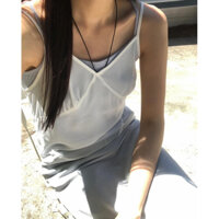 Váy/ Đầm Suông Chất Tơ Voan Trong Suốt Phong Cách Hàn Quốc