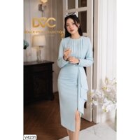 VÁY ĐẦM THIẾT KẾ CAO CẤP, VÁY XANH XẺ TÀ ÔM BODY MẶC ĐI CHƠI ĐI TIỆC V4231 - DVC