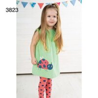 Váy đầm thun họa tiết bọ rùa cực xinh bé gái Little Maven xuất dư