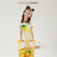 Váy đầm thun kẻ sọc cho bé gái Gustavo Gano