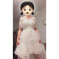 VÁY ĐẦM TRẮNG TRỄ VAI CÔNG CHÚA TIỂU THƯ