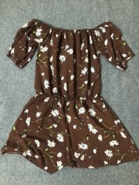 Váy đầm voan hoa nhí kiểu ngắn dáng xòe dự tiệc, dạo phố real shot - 11