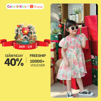 Váy Đầm Voan Tơ Cho Bé Gái Colorkids , Đầm Voan Mềm Mại Cao Cấp , Phù Hợp Bé Đi Chơi Đi Học, Cho Bé Từ 10-35kg