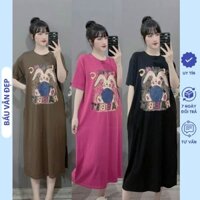 VÁY ĐẦM XINH DANG SUÔNG DÀI CHẤT MỀM ĐẸP V745 CHO MẸ BẦU MẶC TRƯỚC VÀ SAU SINH - ĐẦM PHÔNG BASIC DỄ MẶC FREESIZE