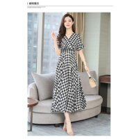 VÁY ĐẦM XOÈ CARO| VÁY ĐẦM DÁNG XÒE ĐẦM CÔNG SỞ *HOT HOT HOT 2020*
