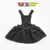 Váy đầm yếm vải dạ thiết kế cho bé gái