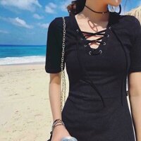 Váy đan ngực,chân xoè