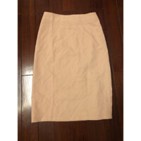 Váy dáng chữ A bút chì công sở màu be đậm