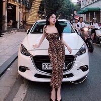 Váy dây báo chất đẹp ôm body