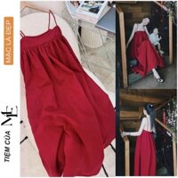 VÁY DÂY NỮ DÁNG SUÔNG FORM RỘNG V6713 PHONG CÁCH TRẺ TRUNG MẶC ĐI BIỂN ĐI CHƠI SANG CHẢNH ĐIỆU ĐÀ FREESIZE