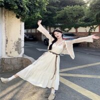 Váy đi biển Váy dài Váy Bohemian thanh lịch Nội Mông Cỏ Du lịch Du lịch Tứ Xuyên Tây Bắc Du lịch