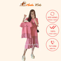 Váy đôi mẹ con 10-65kg Set váy đôi mẹ và bé gái, đầm đôi mẹ bé, bộ quần áo gia đình cho mẹ và bé gái Hadukid