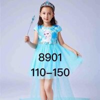 váy elsa kèm khăn voan tháo rời được nha các mẹ.thân váy là cottong mềm mại thấm hút mồ hôi,chân voan mềm mại cực mát