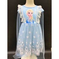 Váy Elsa Tà Dài Mẫu Mới 2024 Hàng Quảng Châu Cao Cấp (cho bé từ 13-28kg)