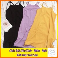 Váy Hai Dây Đan Lưng Đi Biển, Đi Chơi, Mặc Nhà Chất Vải Đũi Mềm Mịn Siêu Mát Tôn Dáng Siêu Xinh