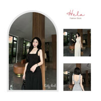Váy hai dây dáng dài maxi chiết eo body Hela Fashion dáng dài thanh lịch phù hợp đi tiệc đi biển