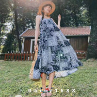 Váy Hai Dây Đi Biển Phong Cách Boho Du Lịch Maxi Cho Nữ Daisy1688