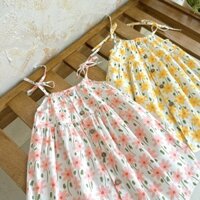 VÁY HAI DÂY HOA NHÍ MỞ KHUY OP2111