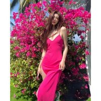 VÁY HAI DÂY THUN TĂM BODY XẺ TÀ