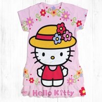 Váy Hello Kitty in 3D thun lạnh thái bé gái 12-45kg