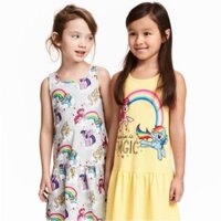 Váy HM cho bé gái đầm hè bé gái H&M Pony Set 2 chiếc vàng họa tiết ngựa Pony siêu xinh 2020 - Misolkids by huong274