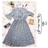 Váy hoa chấm bi vintage