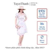 Váy Hoa Dáng Xòe Tay Bồng Chất Voan Lụa Cao Cấp TuyetThanhstore Mã V1931