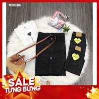 Váy jean đen bigsize 60-90kg | Đầm váy cho người mập béo | thời trang | quần áo | công sở | oversize  -Hàng nhập khẩu