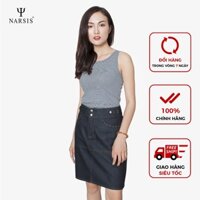 Váy Jeans nữ cao cấp NARSIS thiết kế tối giản dễ phối đồ B8005