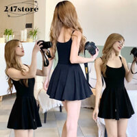 Váy  jumpsuit 2 dây dáng xoè ôm body đi biển - 247store - Vay2s1368_P6K9