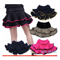 Váy khiêu vũ trẻ em Váy khiêu vũ Latin Váy lụa sữa Váy biểu diễn Váy khiêu vũ cho bé gái