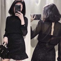 Váy kim tuyến đen S