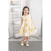 Váy lanh bé gái LITIBABY sát nách size 11kg - 35kg