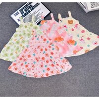 Váy lanh cho bé gái chất mát lạnh size 12-25kg