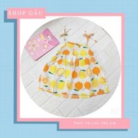 Váy Lanh Lụa Hai Dây Cho Bé Size Nhí