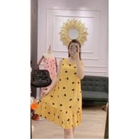 Váy lanh Sát Nách, dáng suông, mặc nhà mùa hè V33