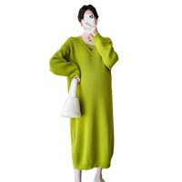 Váy len bầu mùa đông chất đẹp dáng dài freesize dưới 75kg