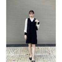 Váy len bầu mùa đông kiểu yếm