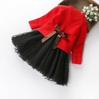 Váy len chân zen cách điệu cho bé gái