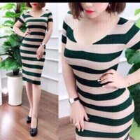 Váy len kẻ cổ ❤️ body