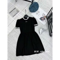 Váy len miu cổ tròn đính nhũ