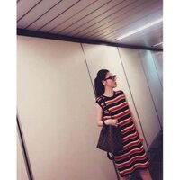 VÁY LEN MỎNG KẺ NGANG