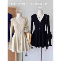 Váy Len Nữ Đầm Body Len Laaảna.sưuan Hàn Dáng Ngắn Tay Dài Hàng QC Cao Cấp Minefashion SV0022