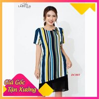 Váy liền  - Đầm liền HOA'LABELLA (DC005) - Dáng xòe chất liệu Trượt Hàn màu sắc nổi bật